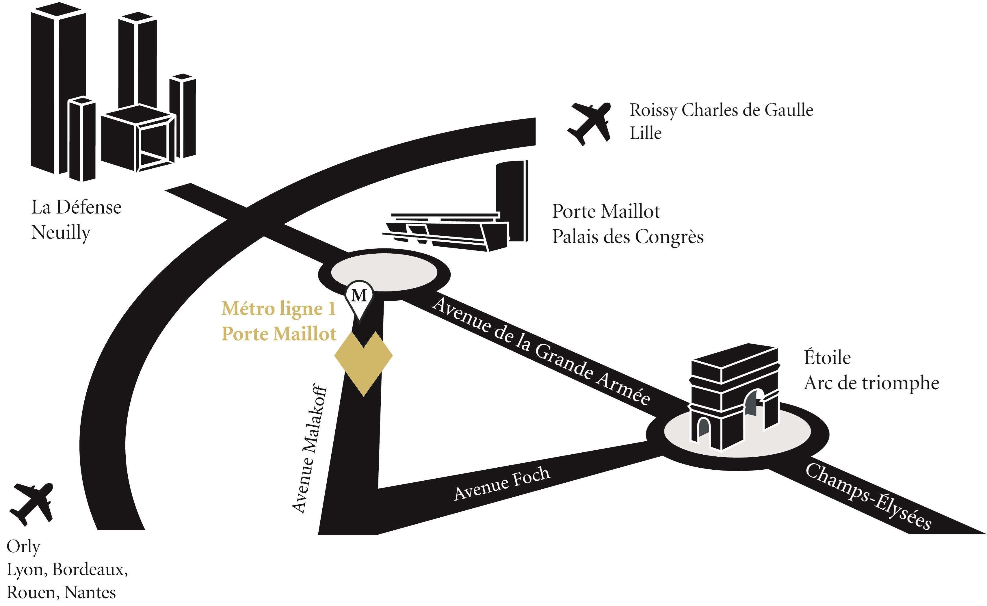 Hotel Etoile Maillot Paris Luaran gambar